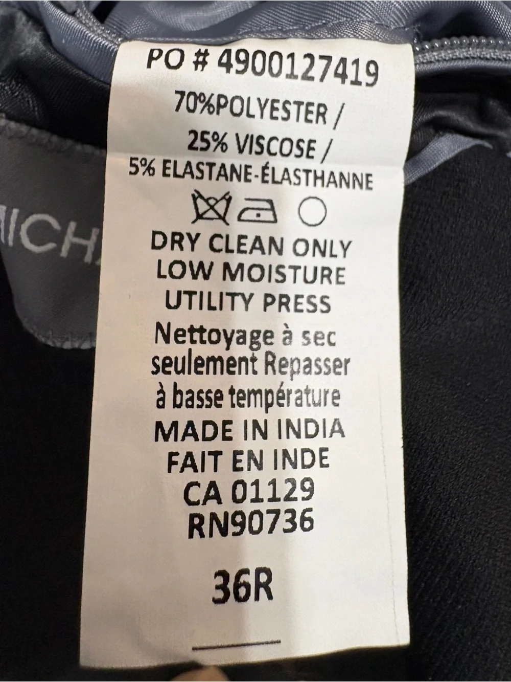 NWT Michael Kors Men’s Black Modern Fit Sport Coat Blazer 36R Stretch $295 MSRP
